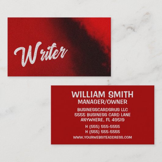 Suspense Writer Business Card 名刺 (正面/裏面)
