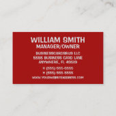 Suspense Writer Business Card 名刺 (裏面)