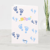 Süße Babykarte zur Geburt mit feenhafter Elfe & Wo カード (裏面)