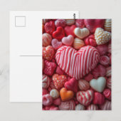 Süße bunte Herzen Valentinstag ポストカード (正面/裏面)