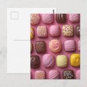 Süße bunte Pralinen Valentinstag ポストカード (正面/裏面)
