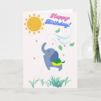Süße Geburtstagskarte Happy Birthday mit kleinem E カード