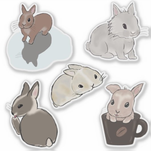 Süße Hasen Sammlung 4 シール (正面)