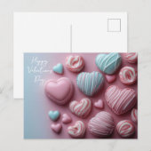 süße Herz Pralinen aus Schokolade Valentinstag ポストカード (正面/裏面)