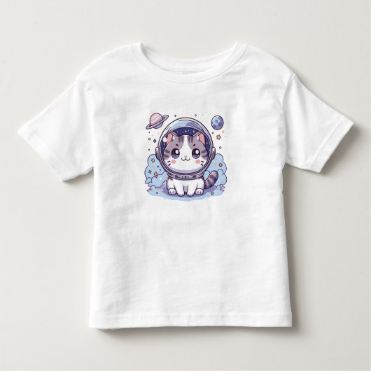 süße niedliche Katze für Mädchen und Kleinkinder トドラーTシャツ (正面)