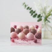 Süße Pralinen aus Schokoladen Valentinstag ポストカード (スタンド正面)