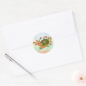 Süße Schnecke  Runder Aufkleber ラウンドシール (封筒)