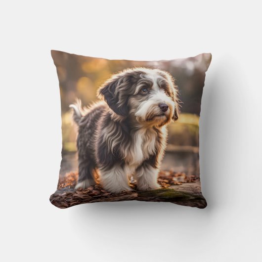 Süßer Aussiedoodle Welpe クッション (正面)