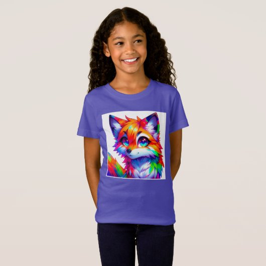 Süßer bunter Fuchs  Tシャツ (正面フル)