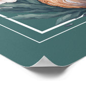 Süßer Collie umringt von Blumen - ポスター (角)