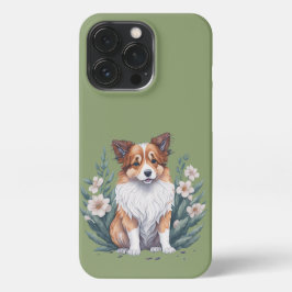 Süßer Collie umringt von Blumen -  iPhone 13 Proケース
