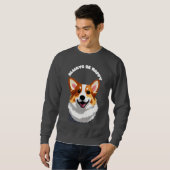 Süßer Corgi zum glücklich sein スウェットシャツ (正面フル)