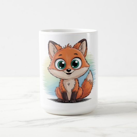 Süßer Fuchs Cartoon | Niedliche Tier Illustration  コーヒーマグカップ (中央)