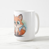 Süßer Fuchs Cartoon | Niedliche Tier Illustration  コーヒーマグカップ (正面右)