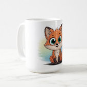 Süßer Fuchs Cartoon | Niedliche Tier Illustration  コーヒーマグカップ (正面左)