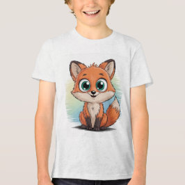 Süßer Fuchs Cartoon | Niedliche Tier Illustration  トライブレンドＴシャツ