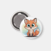 Süßer Fuchs Cartoon | Niedliche Tier Illustration  マグネット (正面/裏面)