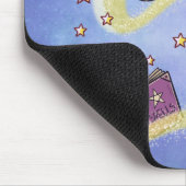 Süßer Geist und Katze beim Zaubern auf Mousepad マウスパッド (コーナー)