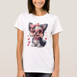 Süßer Hund Valentinstag Tシャツ