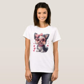 Süßer Hund Valentinstag Tシャツ (正面フル)