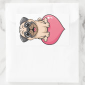 Süsser Mops 長方形シール (バッグ)