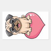 Süsser Mops 長方形シール (正面)