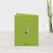 Süßer Osterhase mit einem Osterei - カード (裏面)