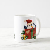 Süßer Pinguin wünscht frohe Weihnachten コーヒーマグカップ (正面右)