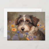 Süßes Aussiedoodle Portrait ポストカード (正面/裏面)