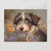 Süßes Aussiedoodle Portrait ポストカード (正面)