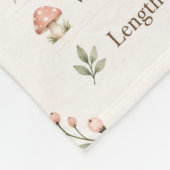 Süßes Baby Hasen Design mit Geburtsdaten Feldern フリースブランケット (角)
