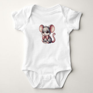 Süßes Babyshirt mit bunten Tieren  ベビーボディスーツ