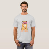 Süßes Capybara mag Kaffee Coffeebara Tシャツ (正面フル)