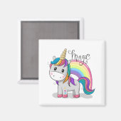 Süßes Einhorn Unicorn mit großen Augen マグネット (正面/裏面)