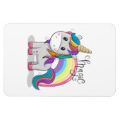 Süßes Einhorn Unicorn mit großen Augen マグネット (横)