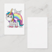 Süßes Einhorn Unicorn mit großen Augen 名刺 (正面/裏面)