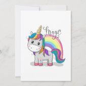 Süßes Einhorn Unicorn mit großen Augen 招待状 (裏面)