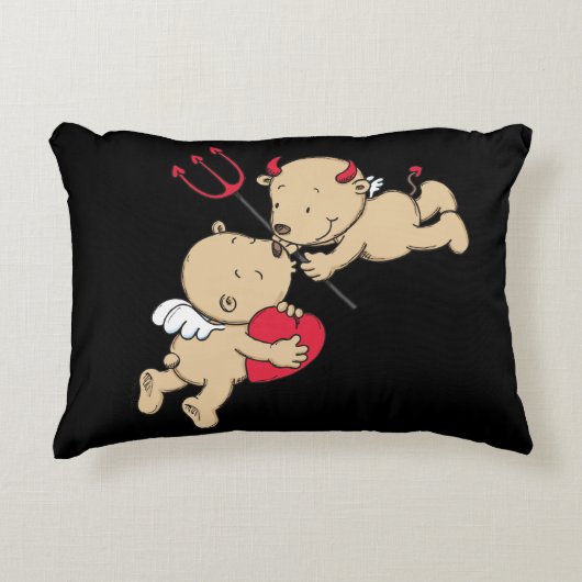 Süßes Engel及びTeufel Kissenフォン"STEINBECK " アクセントクッション (正面)