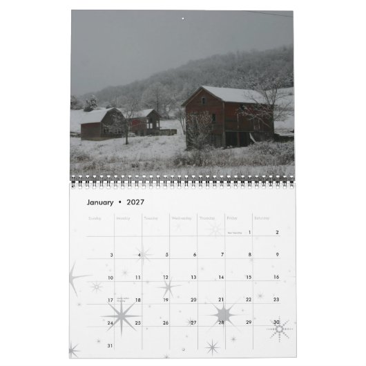 Sussex County NJカレンダー2013 カレンダー (1月 2027)