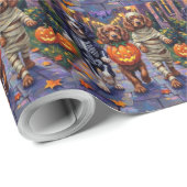 Sussex Spaniel Dogs in Halloween Costumes ラッピングペーパー (ロールコーナー)