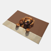 Sussex Spaniel Doormat Art ドアマット (アングル)