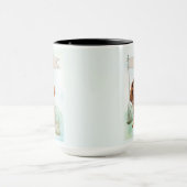 Sussex Spaniel Watercolor Personalized Dog マグカップ (中央)