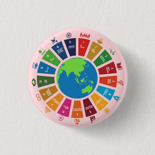 Sustainability Goals Advocacy Community Action 缶バッジ (正面)