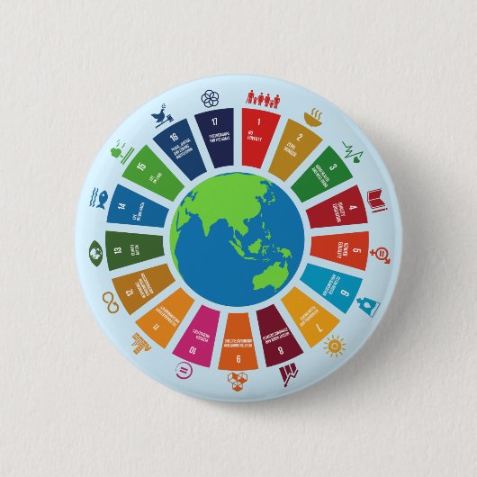 Sustainability Goals Advocacy Community Action 缶バッジ (正面)