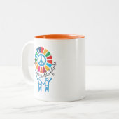 Sustainability Warrior Coffee Cup -Dishwasher Safe ツートーンマグカップ (正面左)