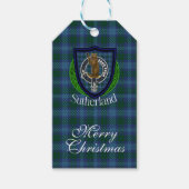 Sutherland Scottish Clan Tartan & Crest ギフトタグ (正面)