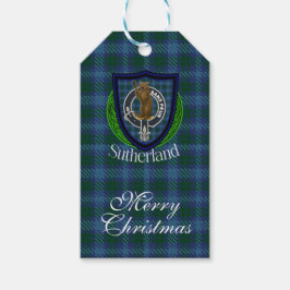 Sutherland Scottish Clan Tartan & Crest ギフトタグ