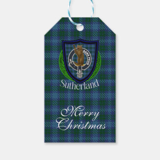 Sutherland Scottish Clan Tartan & Crest ギフトタグ