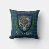 Sutherland Scottish Clan Tartan & Crest クッション (正面)