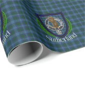 Sutherland Scottish Clan Tartan & Crest ラッピングペーパー (ロールコーナー)